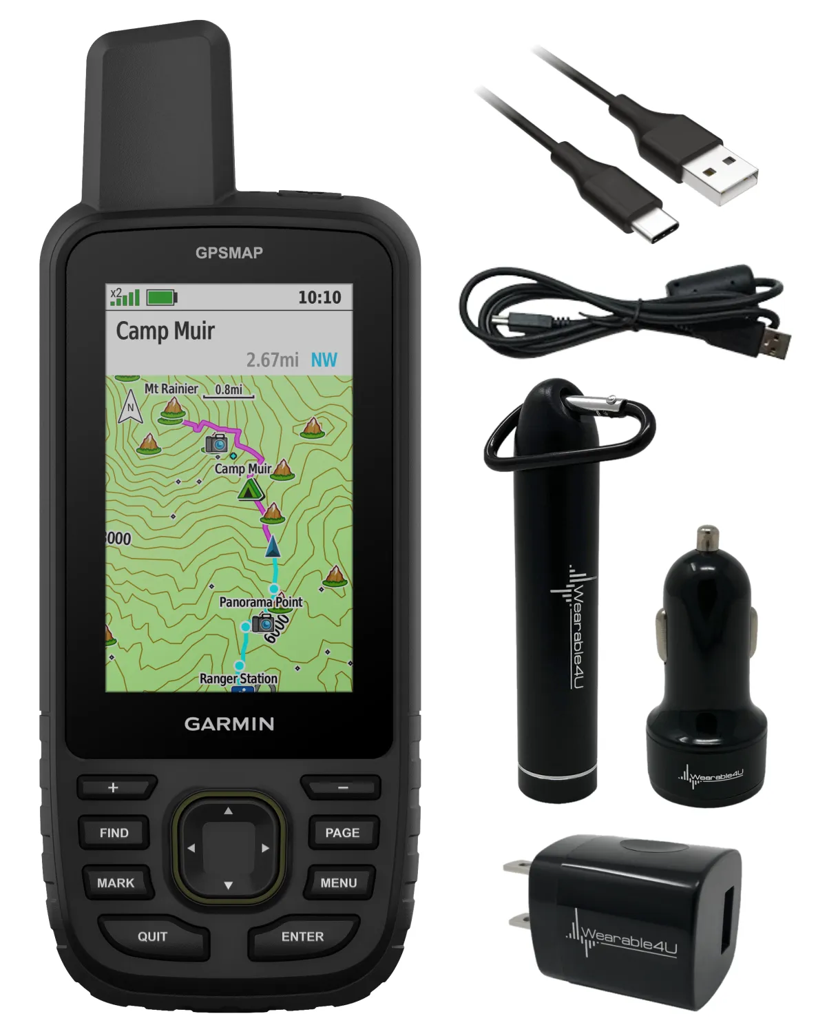 Garmin GPSMAP 67 Rugged GPS Hiking Handheld, Expanded GNSS Support, 3in Display