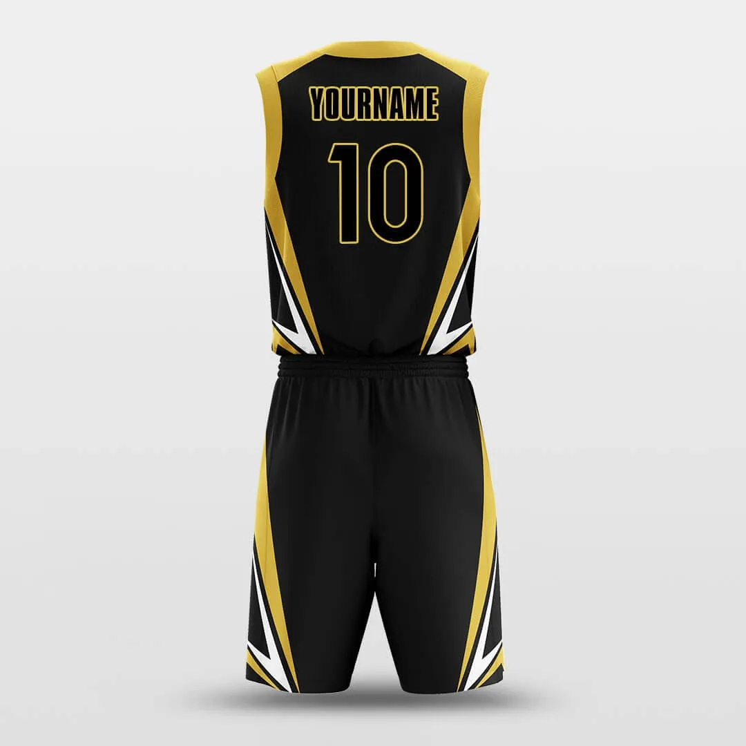 Golden Armor Glory - Customized Basketball Jersey Set Design BK160128S