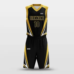 Golden Armor Glory - Customized Basketball Jersey Set Design BK160128S