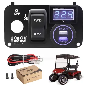 Golf Cart Parts USB Charger Equipped with Forward Backward Switch for EZGO TXT&amp PDS - 10L0L