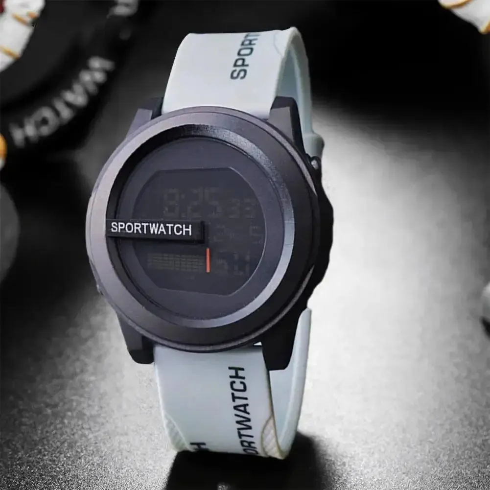 Good Sense of Time Digital Watch Stylish Men's Waterproof Digital Watch Science Technology Design Luminous Strap Outdoor Sports