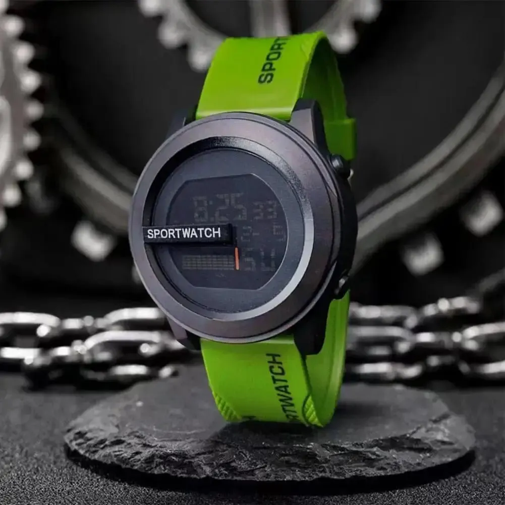 Good Sense of Time Digital Watch Stylish Men's Waterproof Digital Watch Science Technology Design Luminous Strap Outdoor Sports