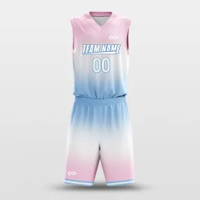 Gradient Blue Powder - Customized Basketball Jersey Design