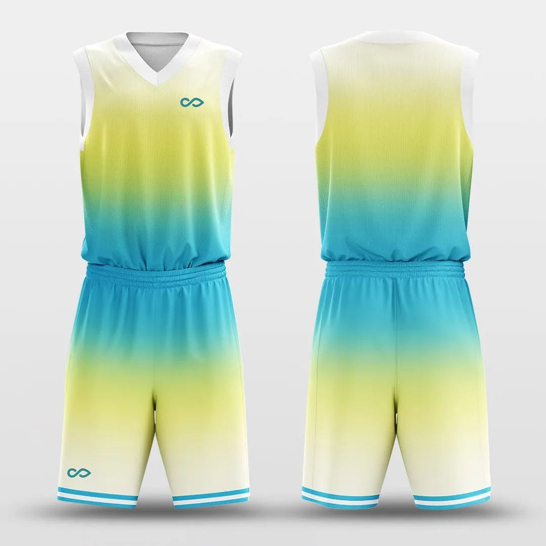 Gradient Yellow Blue - Customized Basketball Jersey Design