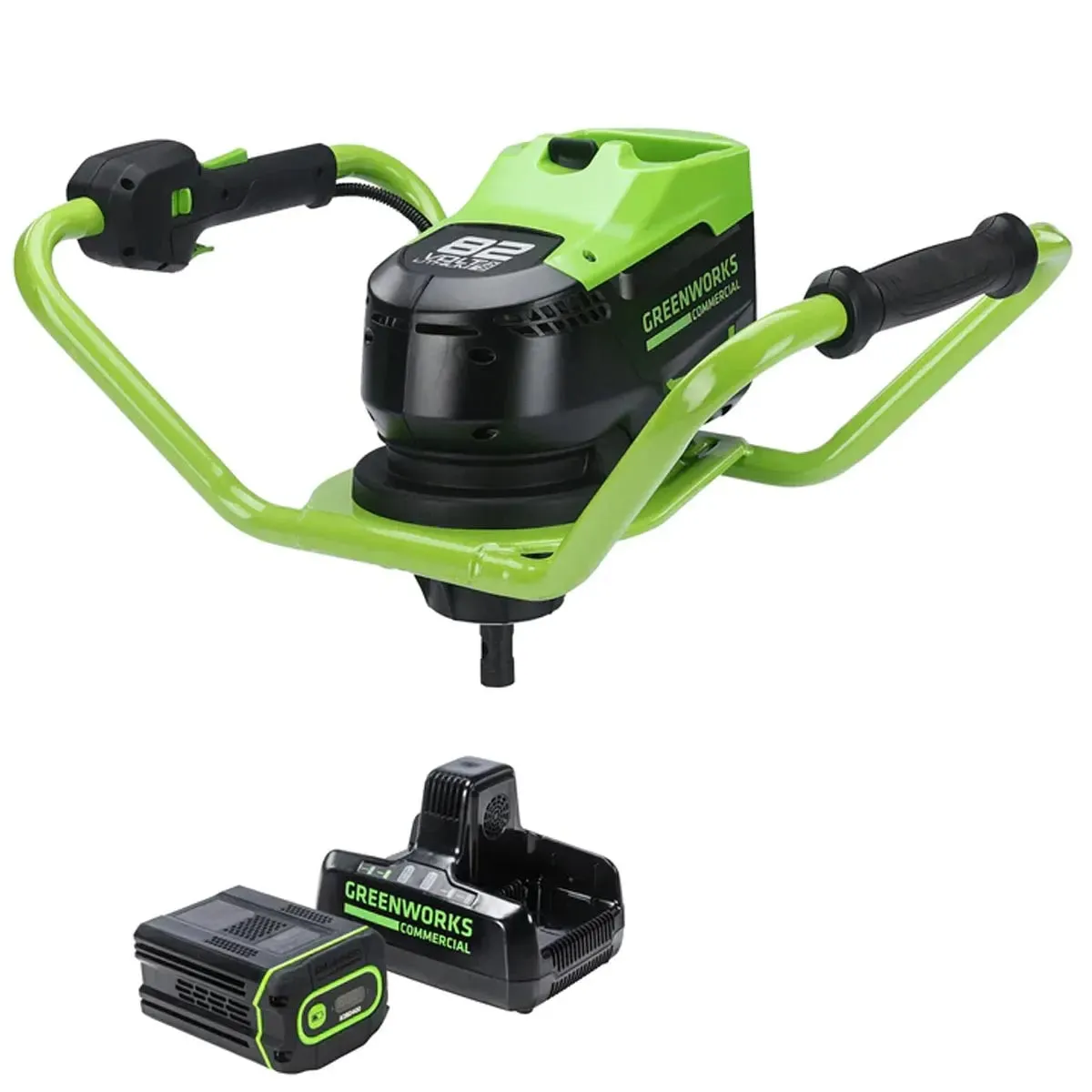 Greenworks 82V Earth Auger Kit with 4Ah Battery and 8A Dual Port Charger