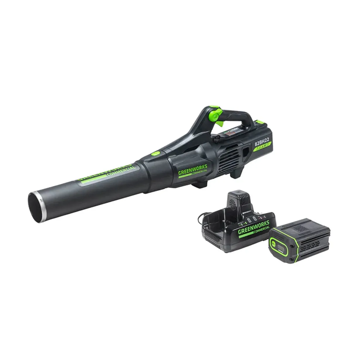 Greenworks 82V Handheld Brushless Axial Blower with 4AH Battery and 8A Dual Port Charger