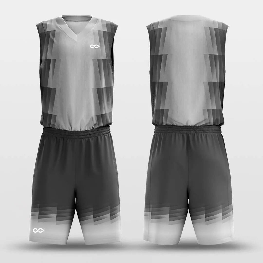 Grey Belt - Custom Sublimated Basketball Jersey Set