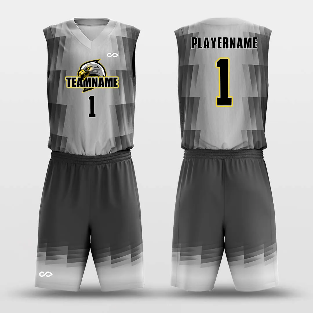 Grey Belt - Custom Sublimated Basketball Jersey Set