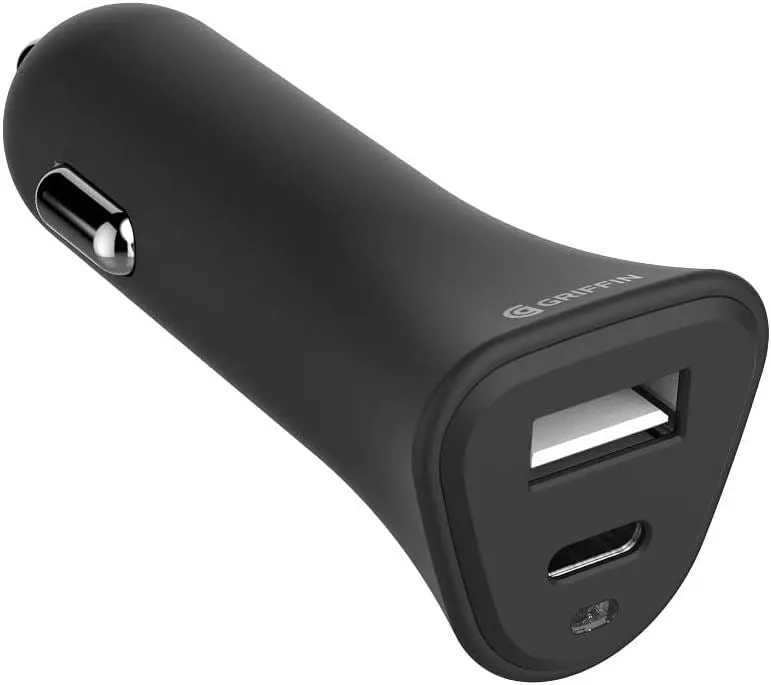 Griffin 30W Power Jolt Dual USB A & USB C PD Car Charger Black - GP-151-BLK