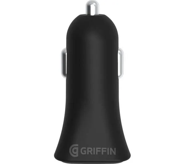 Griffin 30W Power Jolt Dual USB A & USB C PD Car Charger Black - GP-151-BLK