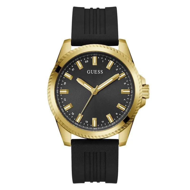 Guess Champ Black and Gold Watch GW0639G2