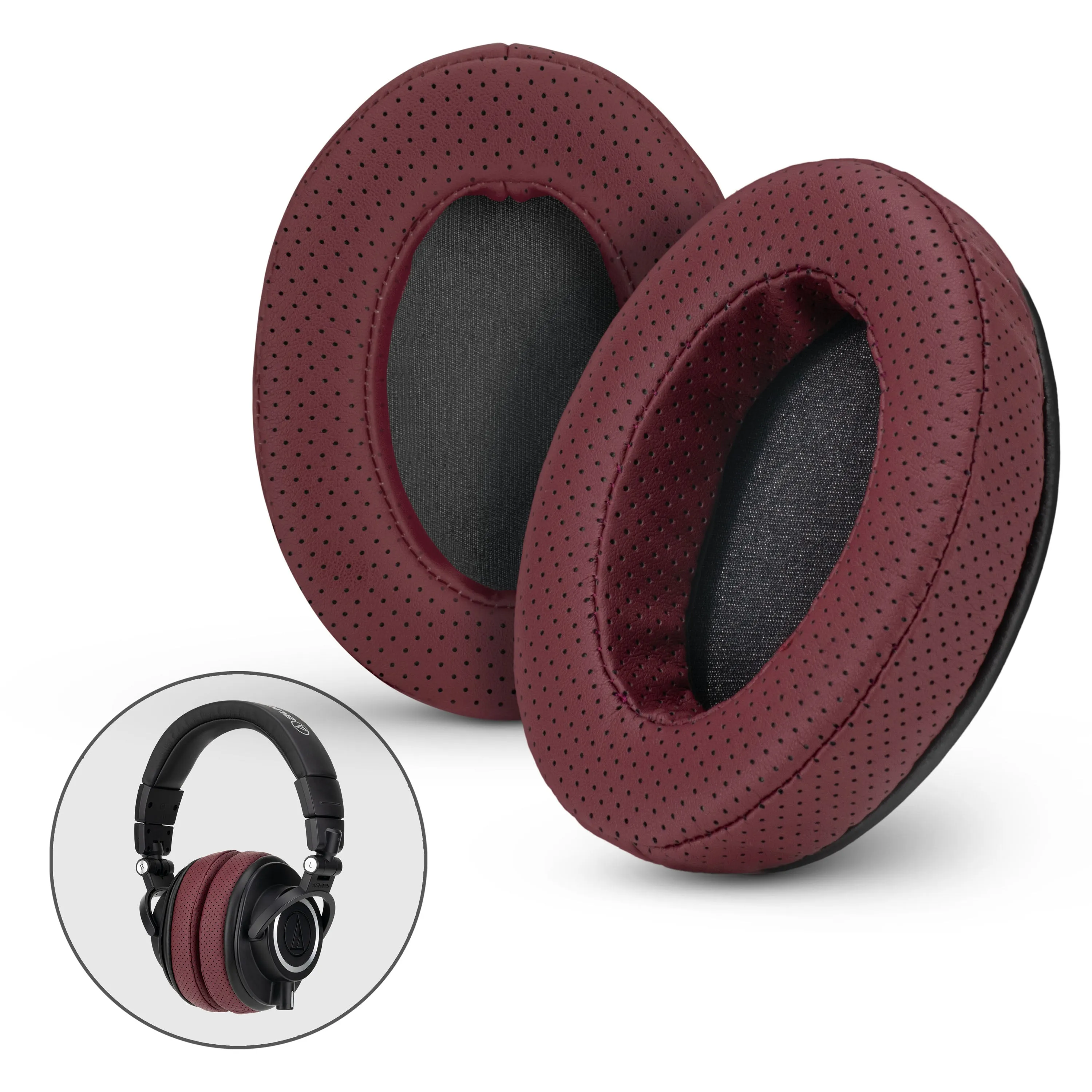 Headphone Memory Foam Earpads - Oval - Perforated