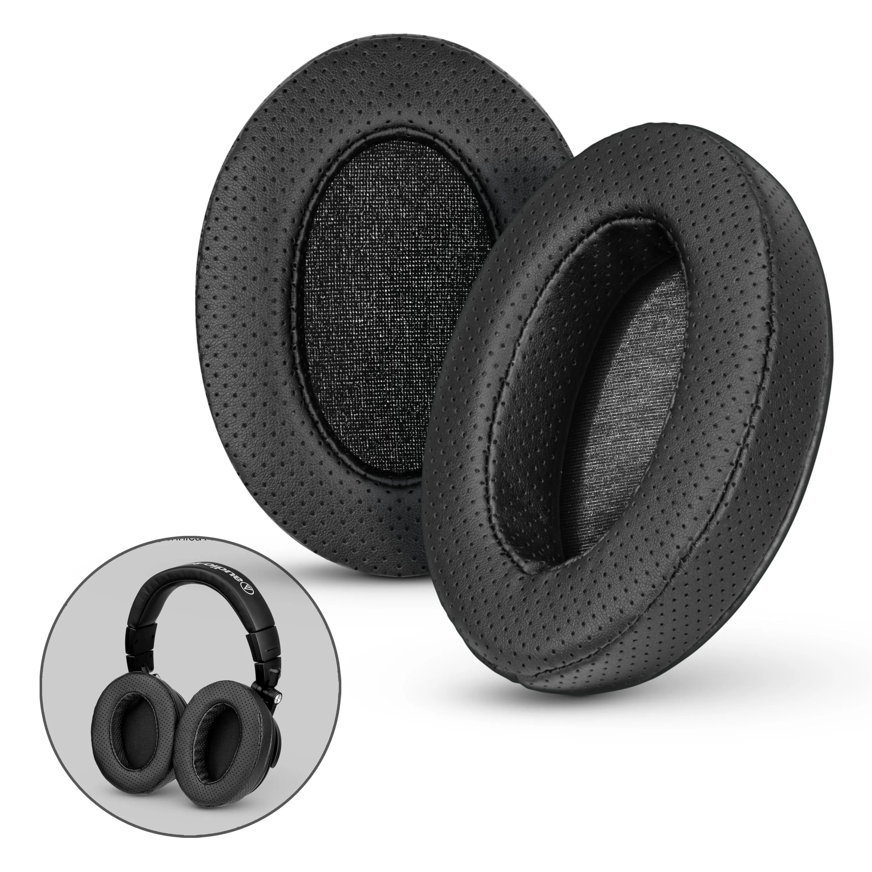 Headphone Memory Foam Earpads - Oval - Perforated