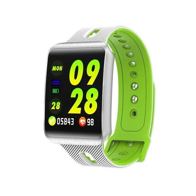 Heart Rate Blood Pressure Monitoring Touch Screen Smart Bracelet Fitness Tracker Smartwatch For iPhone Android