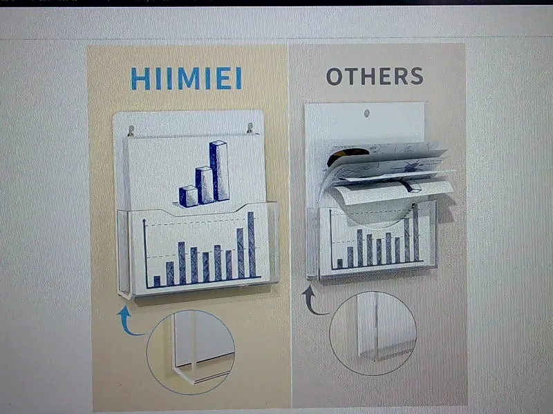 HIIMIEI Magnetic File Holder for Home and Office