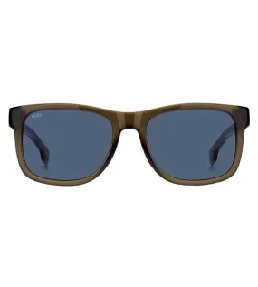 Hugo Boss Men's Dark Blue Square Sunglasses