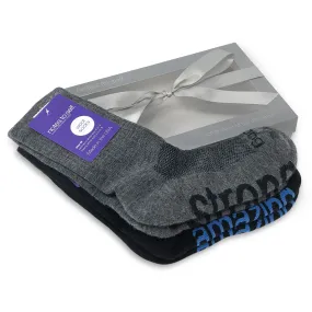 I am amazing®  I am strong™ merino wool crew sock set in silver gift box