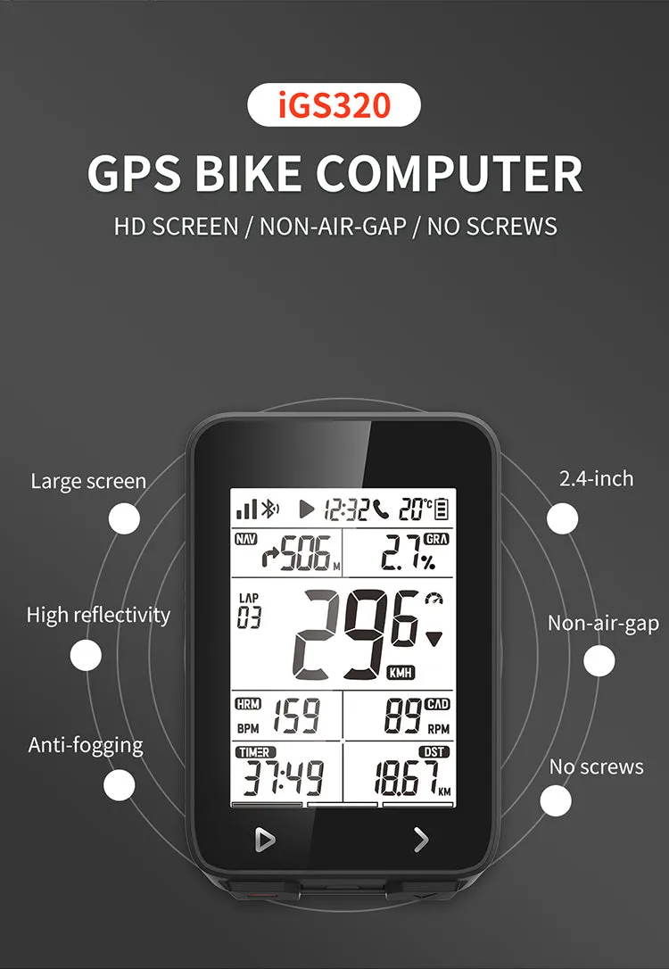 iGPSPORT IGS320 GPS Cycling Computer