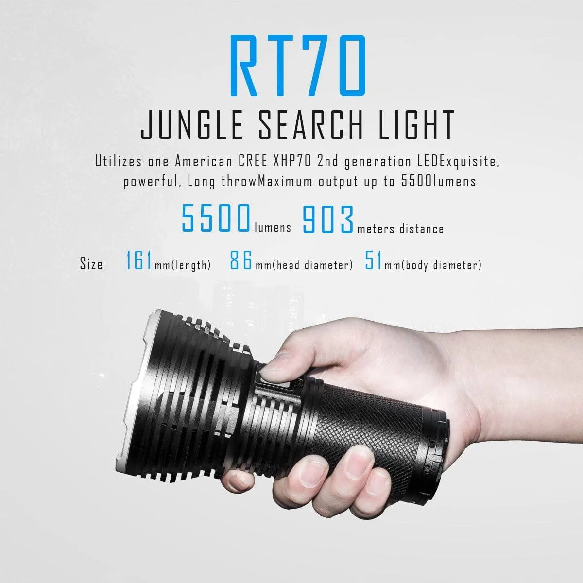 IMALENT RT70 5500 lumens LED Flashlight