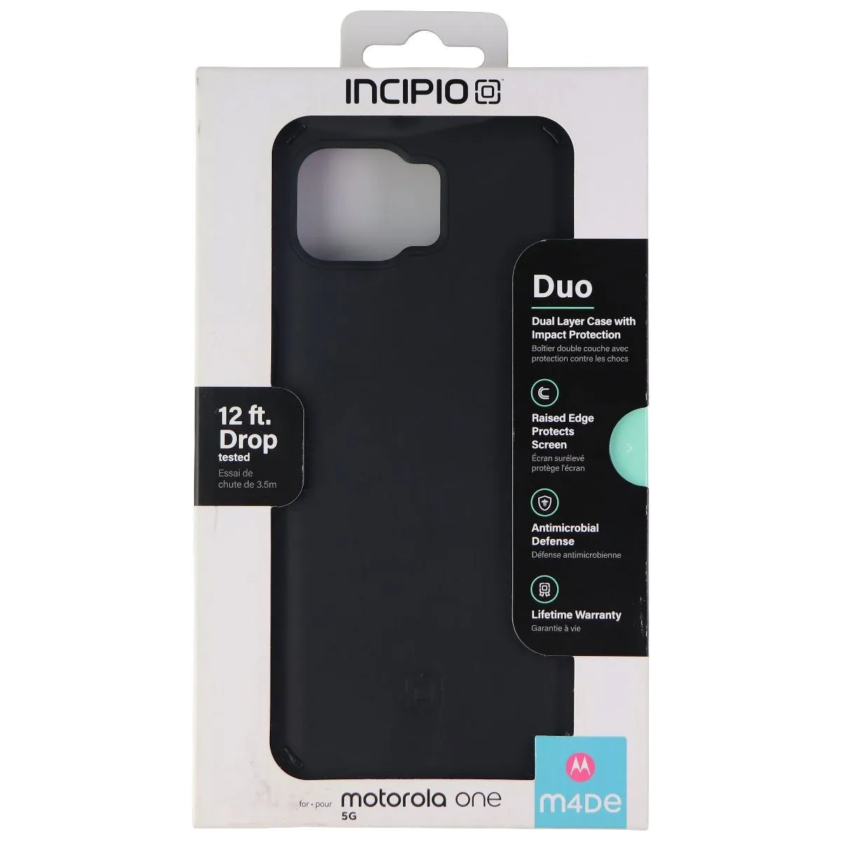 Incipio Duo Series Case for Motorola One (5G) - Black