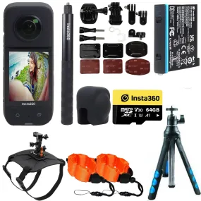 Insta360 X3 360° Action Camera Adventure Kit Streaming Essentials Tripod Kit