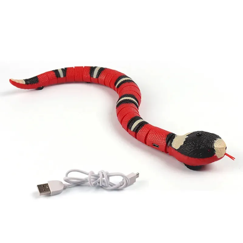 Interactive Automatic Smart Sensing Electronic Snake Play Pet Cat Kitten Dog USB Rechargeable