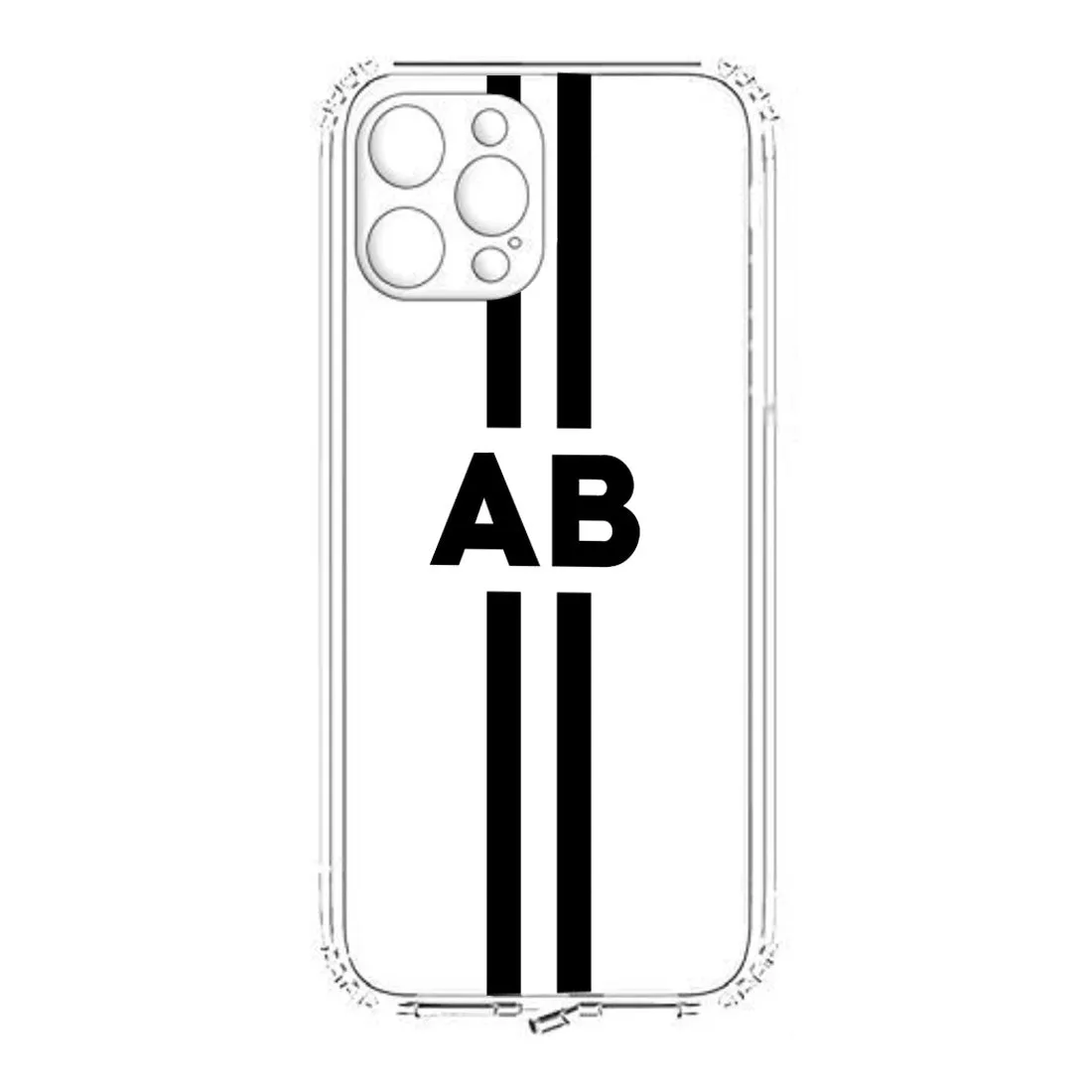 IPhone 11 Pro Clear Case with Initial Transparent Cases with Camera Protection