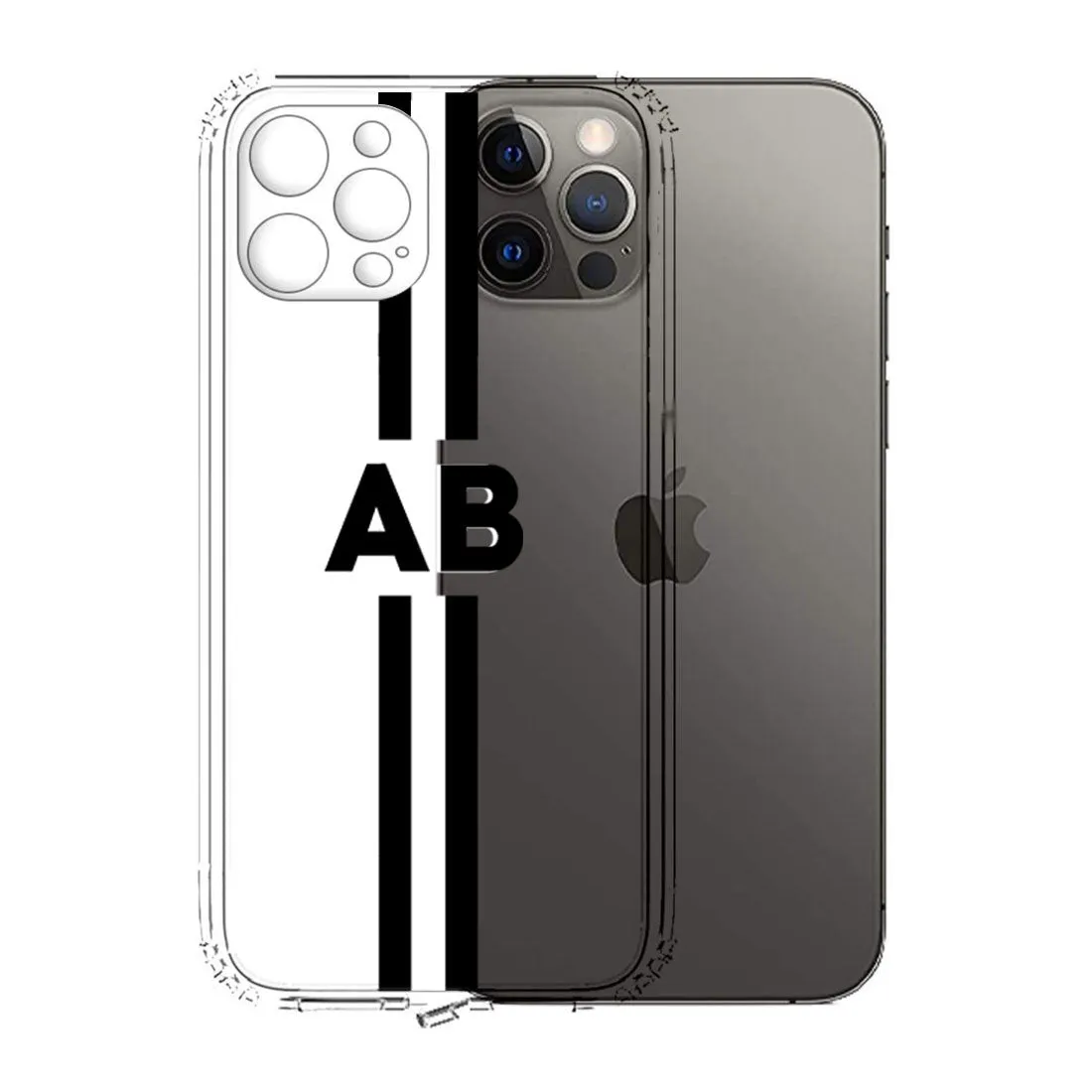 IPhone 11 Pro Clear Case with Initial Transparent Cases with Camera Protection