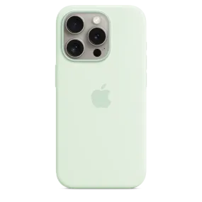 iPhone 15 Pro Silicone Case with MagSafe - Soft Mint