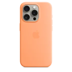 iPhone 15 Pro Silicone Case with MagSafe - Orange Sorbet