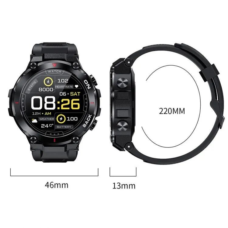 K37 GPS Heart Rate Monitoring Smartwatch with Multi-Sport Tracking and Health Functions