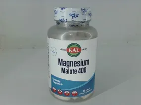 Kal Magnesium Malate 400 to 90 Tabs Energy Support Supplement