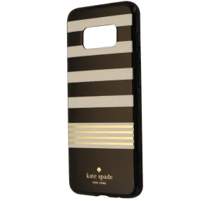 Kate Spade New York Hardshell Case for Galaxy S8 - Black White Gold Stripes