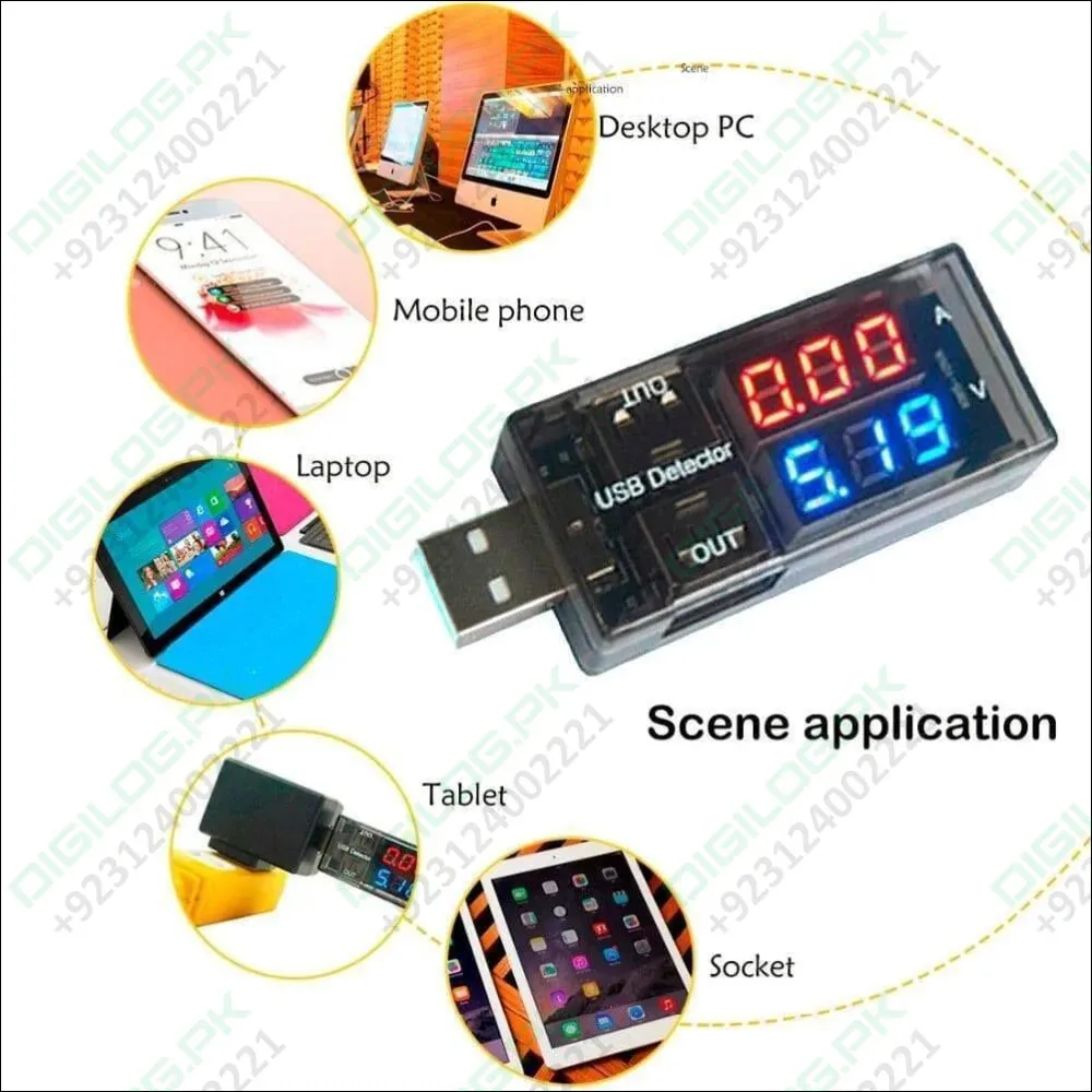 Keweisi Usb Current Voltage Meter Battery Tester