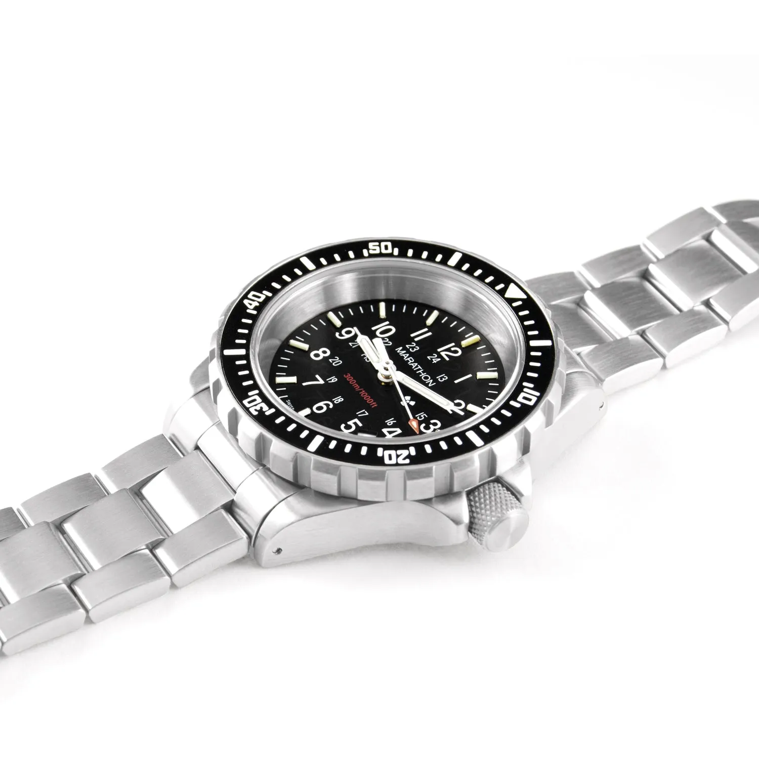 LARGE DIVER'S QUARTZ (TSAR) WITH STAINLESS STEEL BRACELET - 41MM