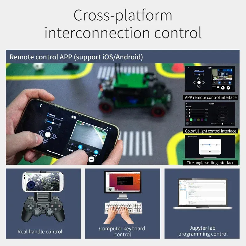 Latest 2024 model  ROS programmable Robot with Python support AI for Jetson NANO 4GB SUB Xavier NX