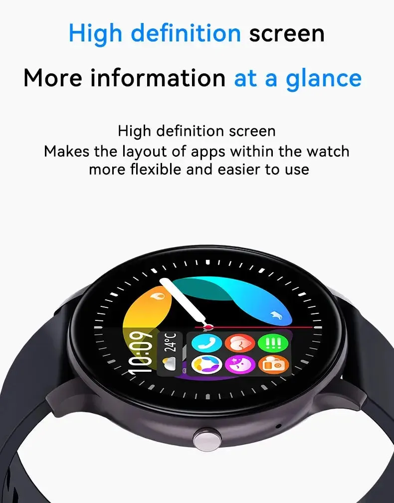 LAXASFIT Smart Watch Full Touch Screen Sports Fitness Tracker IP68 Waterproof Bluetooth Smart Watch Men Women Smart Watch 2024