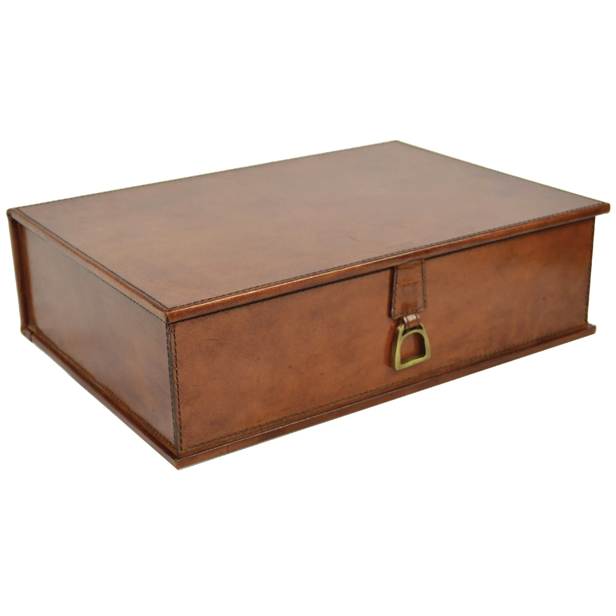 Leather Document Box with Stirrup