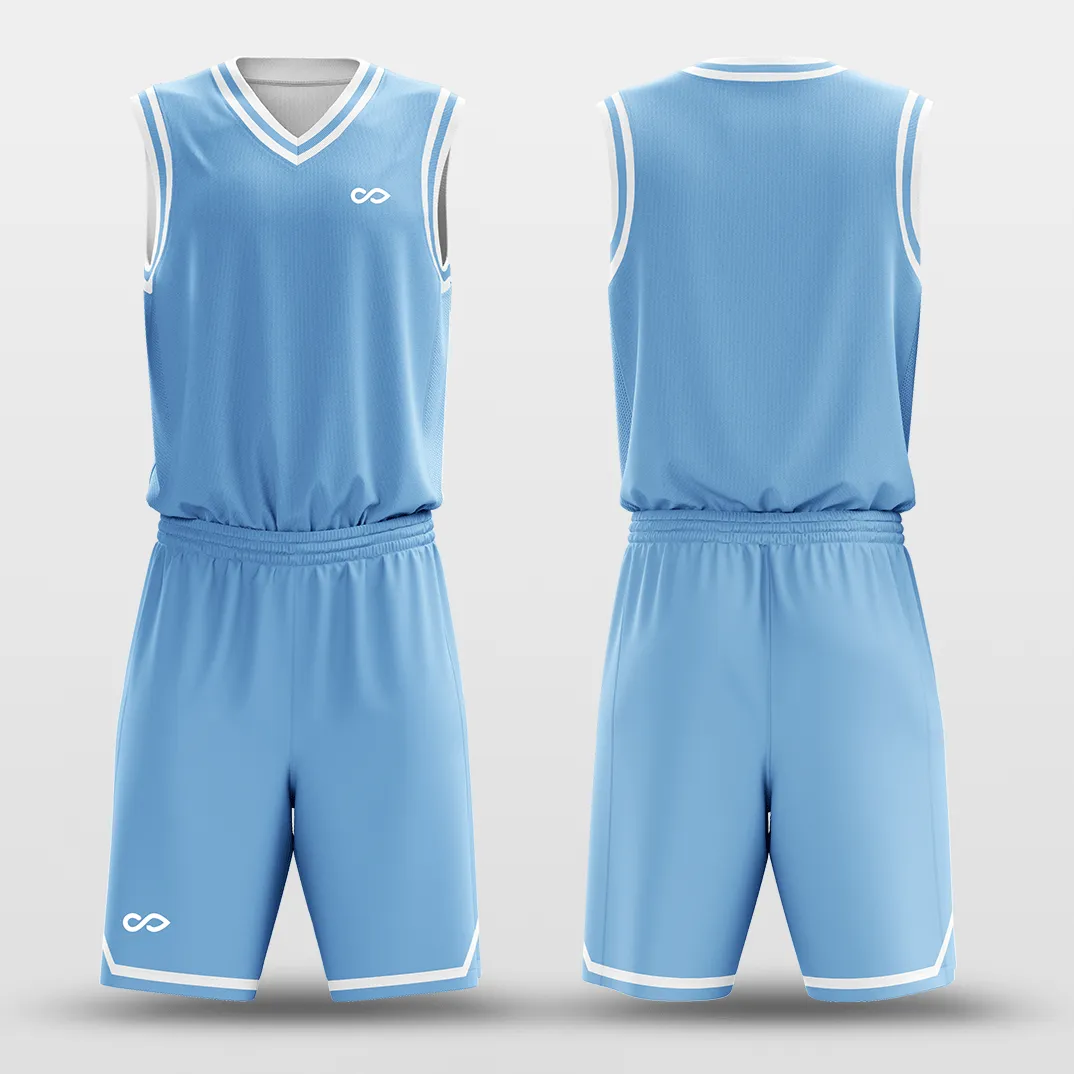 Light Blue White - Custom Basketball Jersey Design for Team