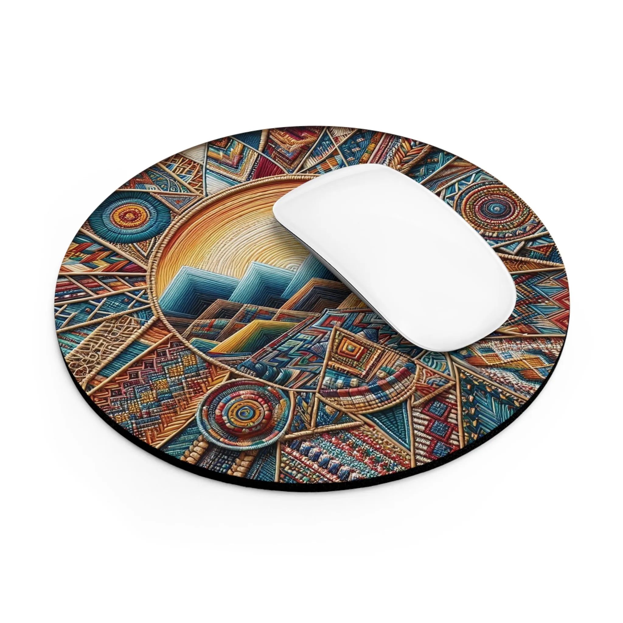 Like straw colorful  bohemian handmade Mouse Pad