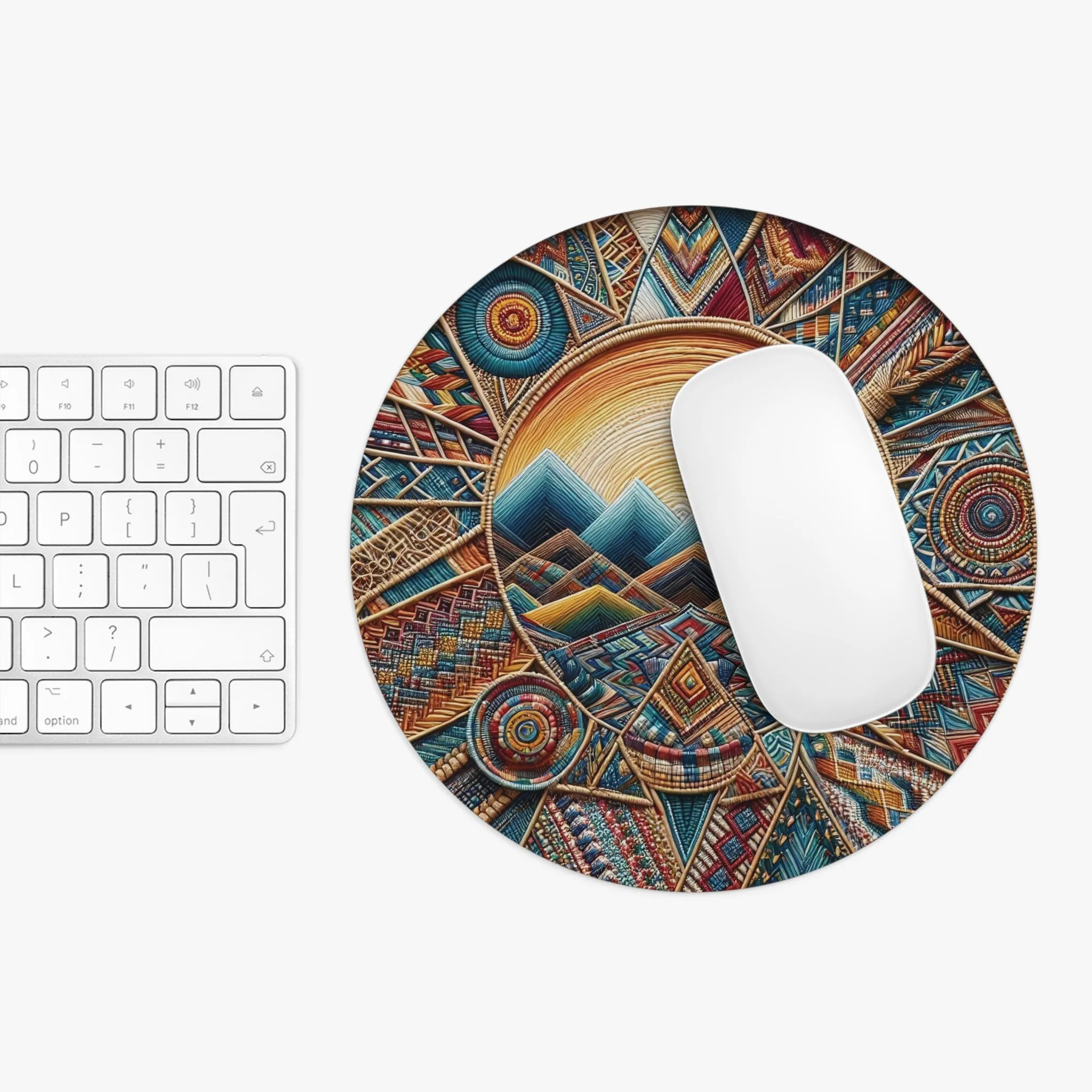 Like straw colorful  bohemian handmade Mouse Pad