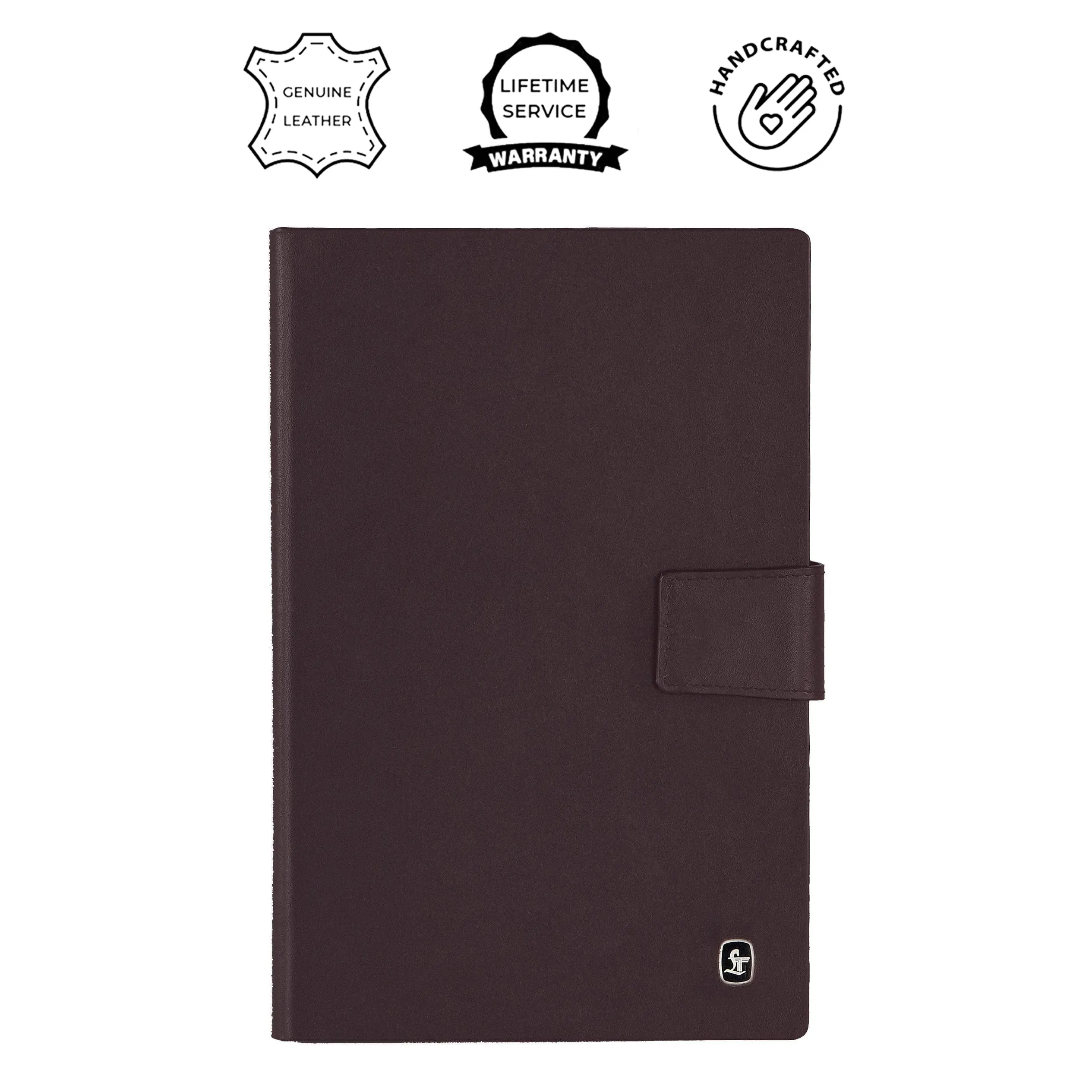 LT Smart Leather Notebook with Power Bank (5000 mAh) | Diary with Power Bank | Color: Brown