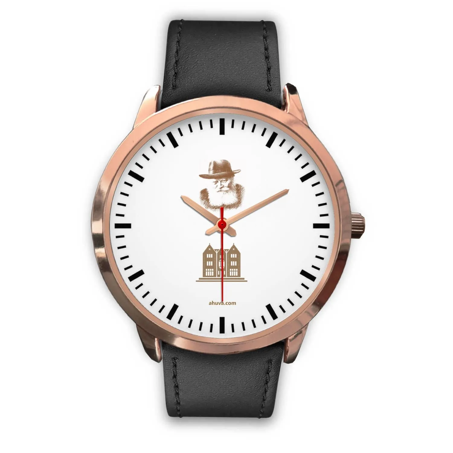 Lubavitcher Rebbe 770 Hebrew Wristwatch Rose Gold