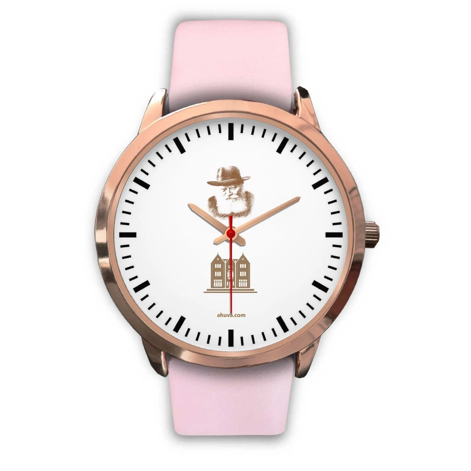 Lubavitcher Rebbe 770 Hebrew Wristwatch Rose Gold