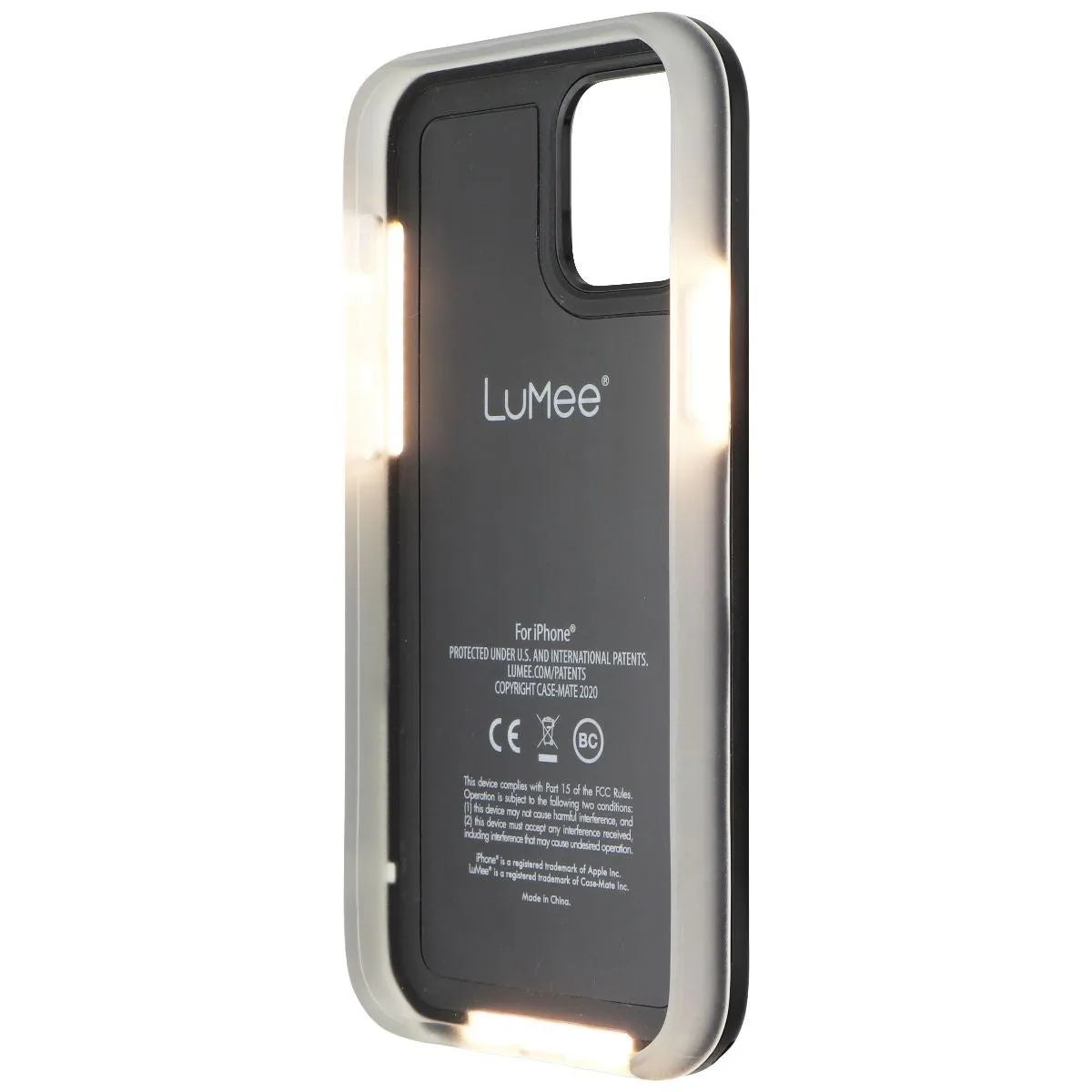 LuMee Light Up Selfie Case for iPhone 12 and iPhone 12 Pro - Matte Black