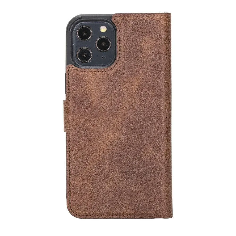 Magic iPhone 12 Series Detachable Genuine Leather Wallet Case - MW Phone Case