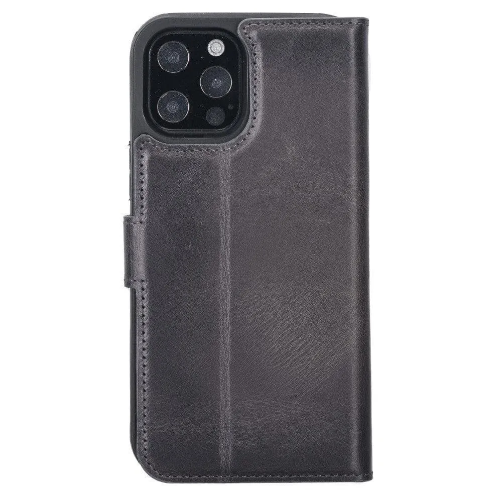 Magic iPhone 12 Series Detachable Genuine Leather Wallet Case - MW Phone Case