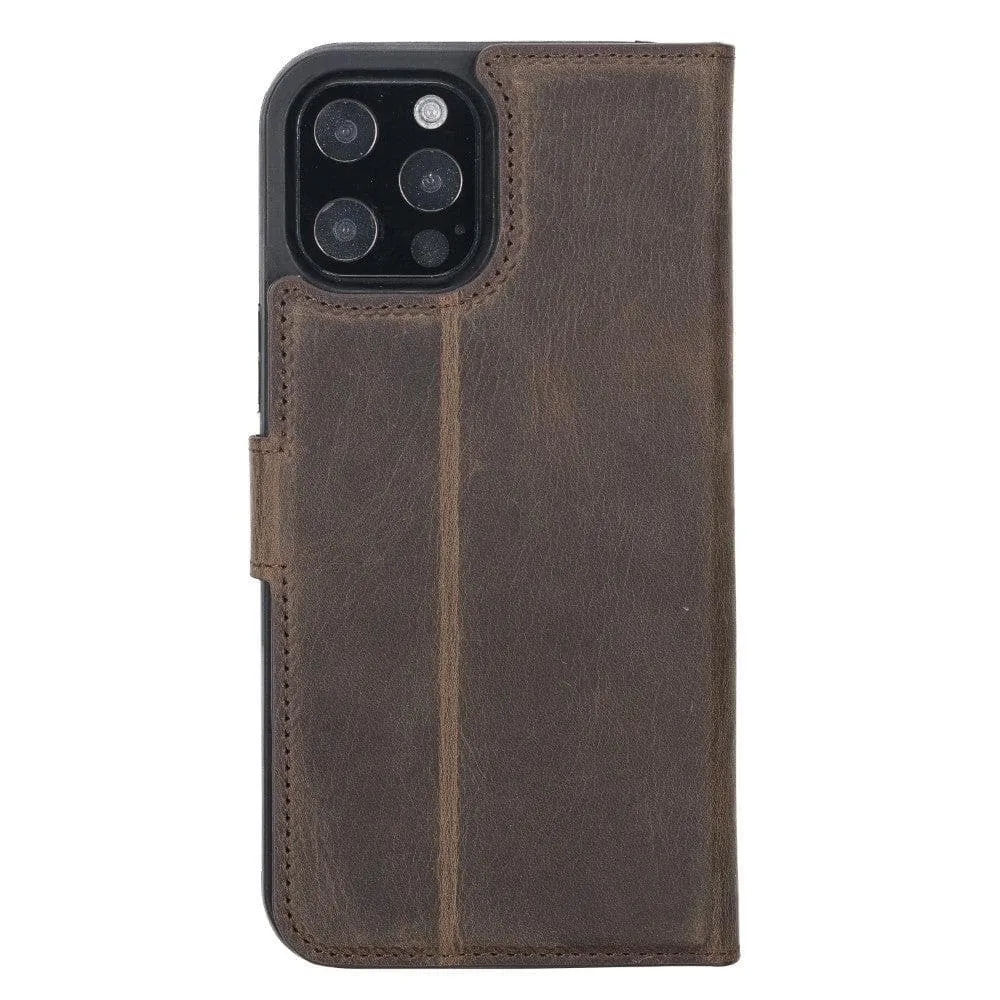 Magic iPhone 12 Series Detachable Genuine Leather Wallet Case - MW Phone Case