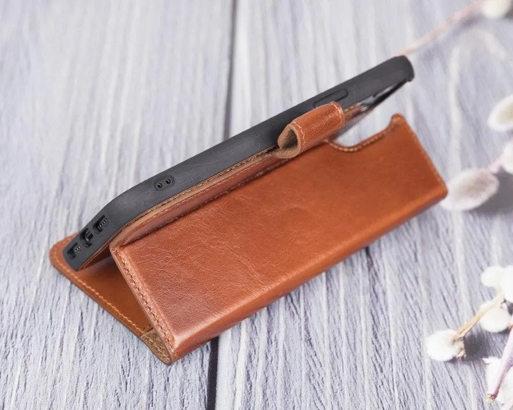 Magic iPhone 12 Series Detachable Genuine Leather Wallet Case - MW Phone Case