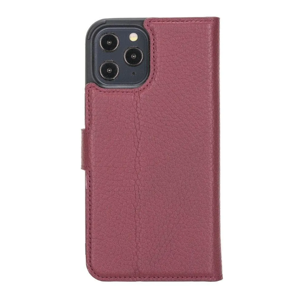 Magic iPhone 12 Series Detachable Genuine Leather Wallet Case - MW Phone Case